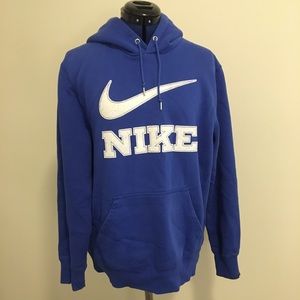 Nike Blue Sweatshirt with Hoodie Large